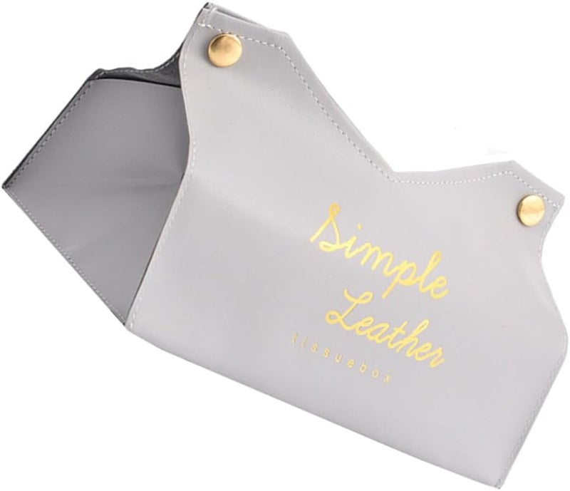 غطاء صندوق المناديل الجلدي الريفي متعدد الوظائف لتخزين المناديل وصندوق الورق - Image 1